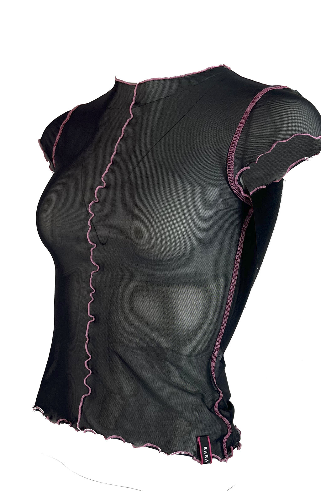 TOP SCHWARZ PINK