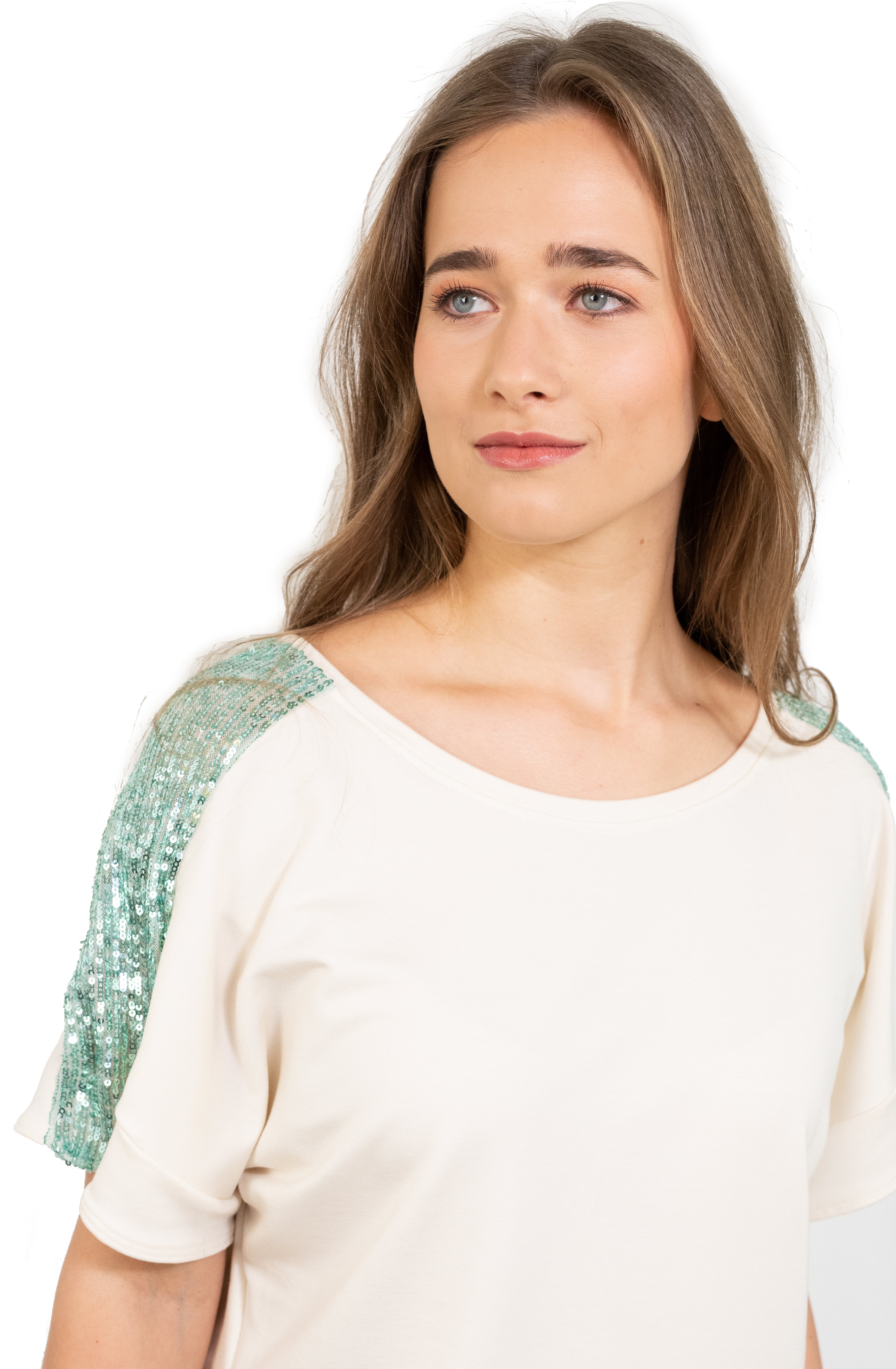 Light Sweat Shirt mit Paillette