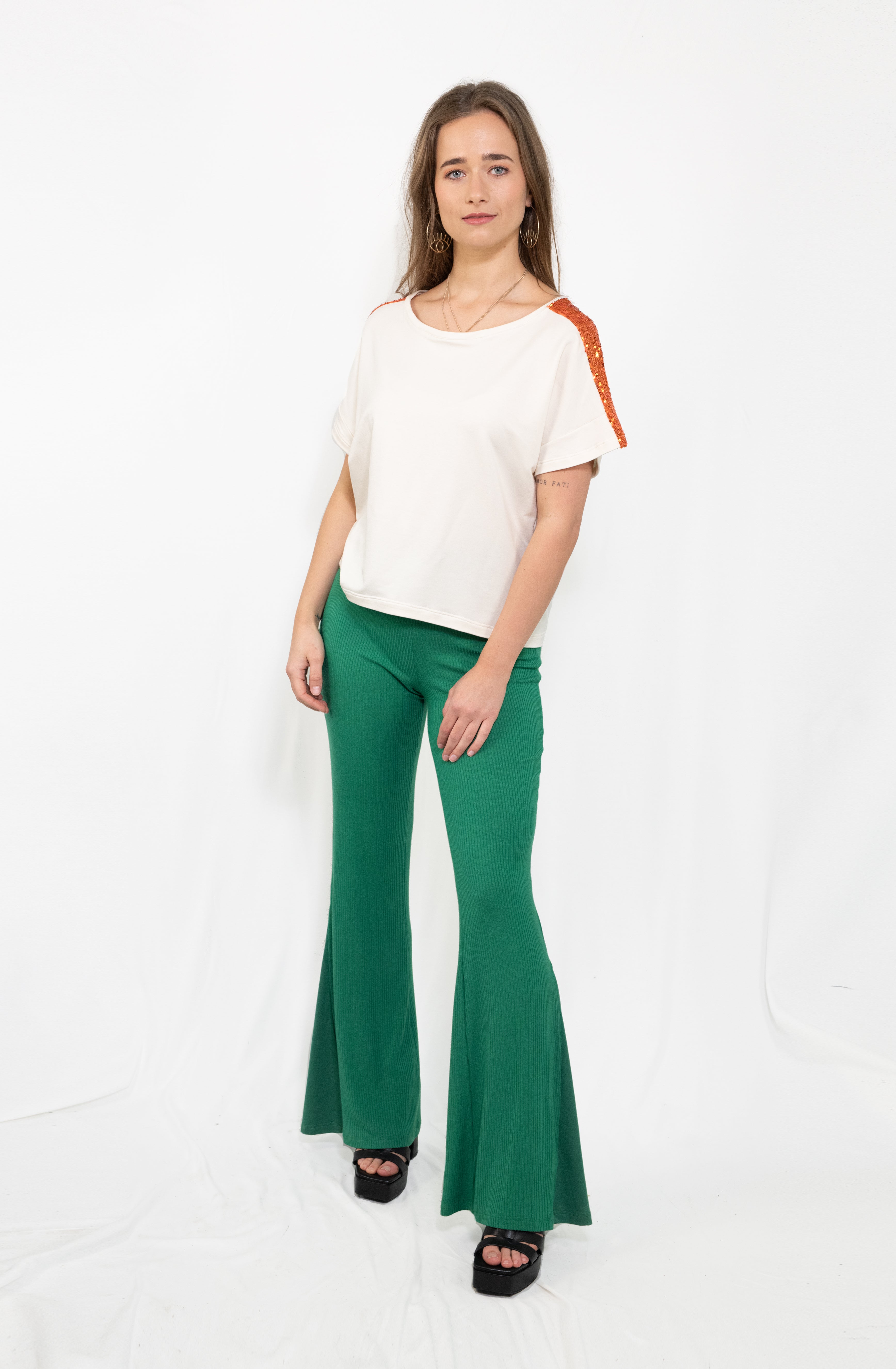 Light Sweat Shirt mit Paillette