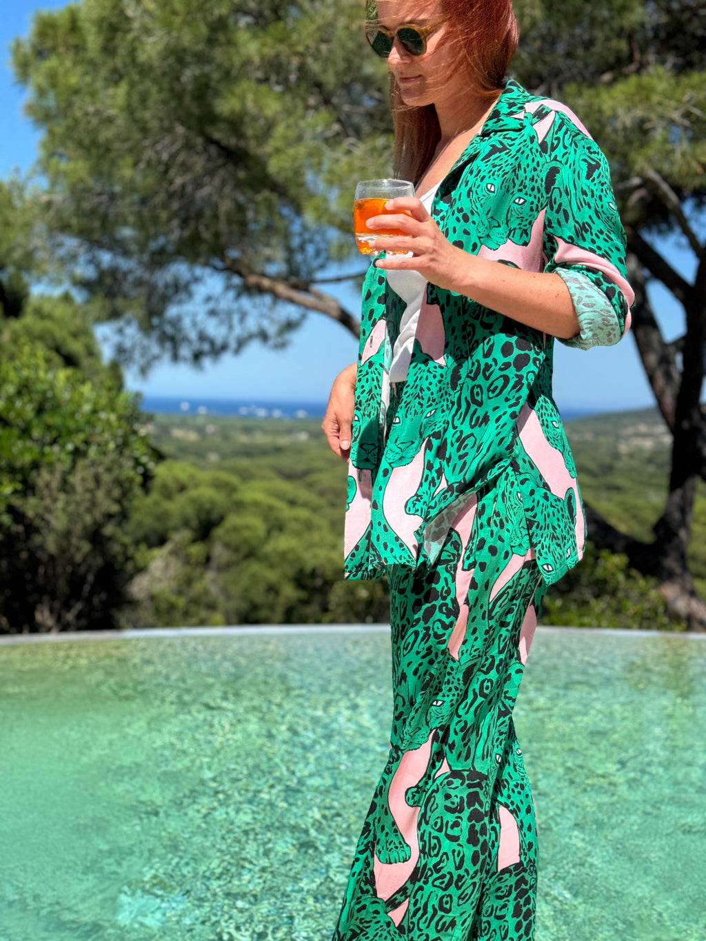 Comfy Hemdbluse in Leo-Optik