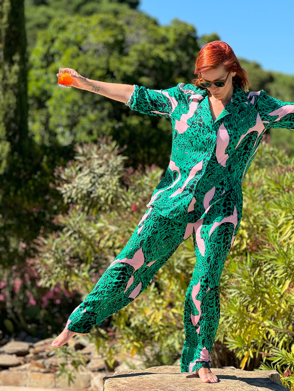 Comfy Hemdbluse in Leo-Optik