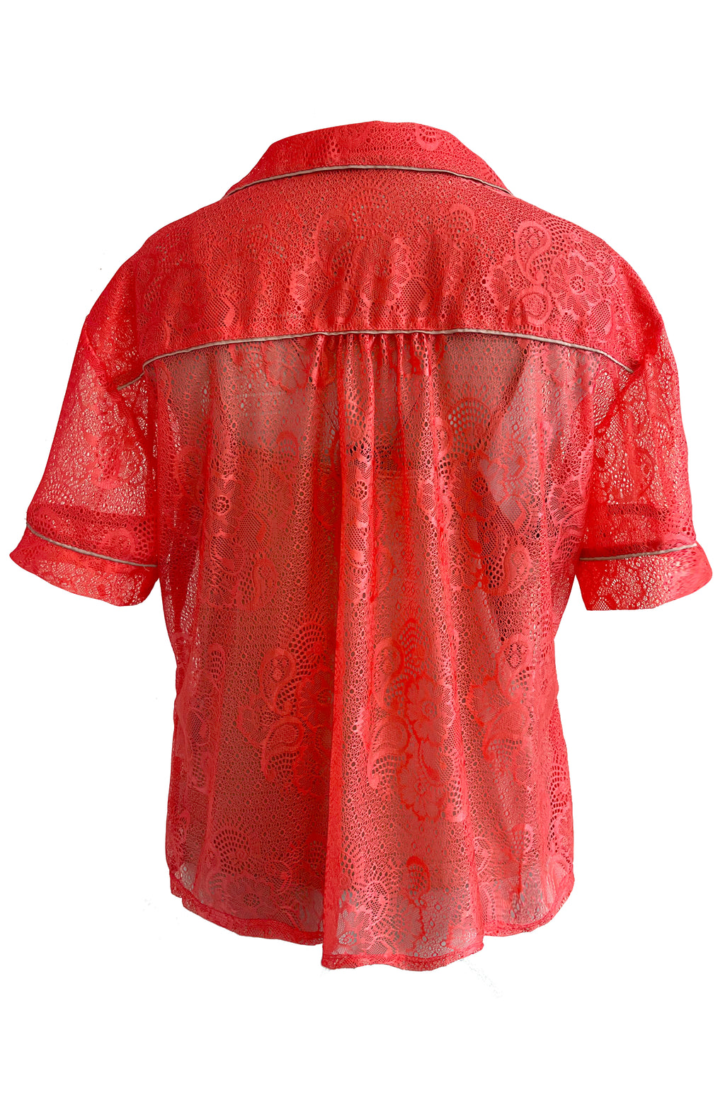 Limitierte Spitzen-Bluse inkl. Top | Grapefruit