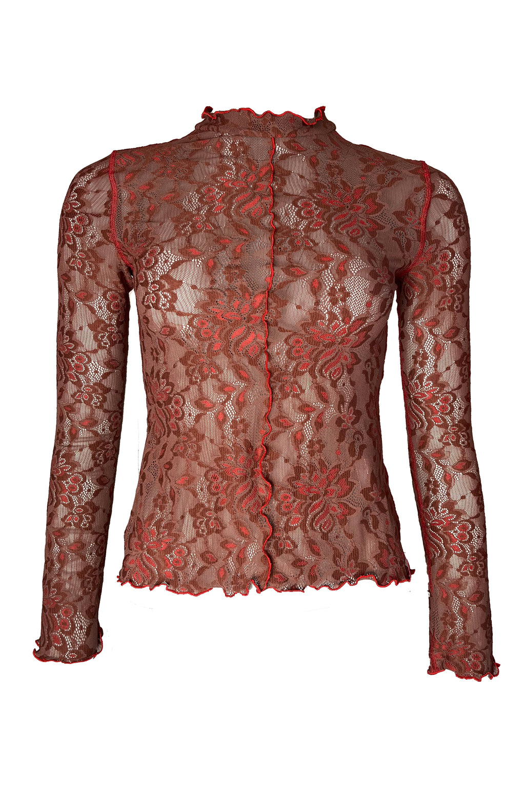 Shirt aus Textronic Spitze