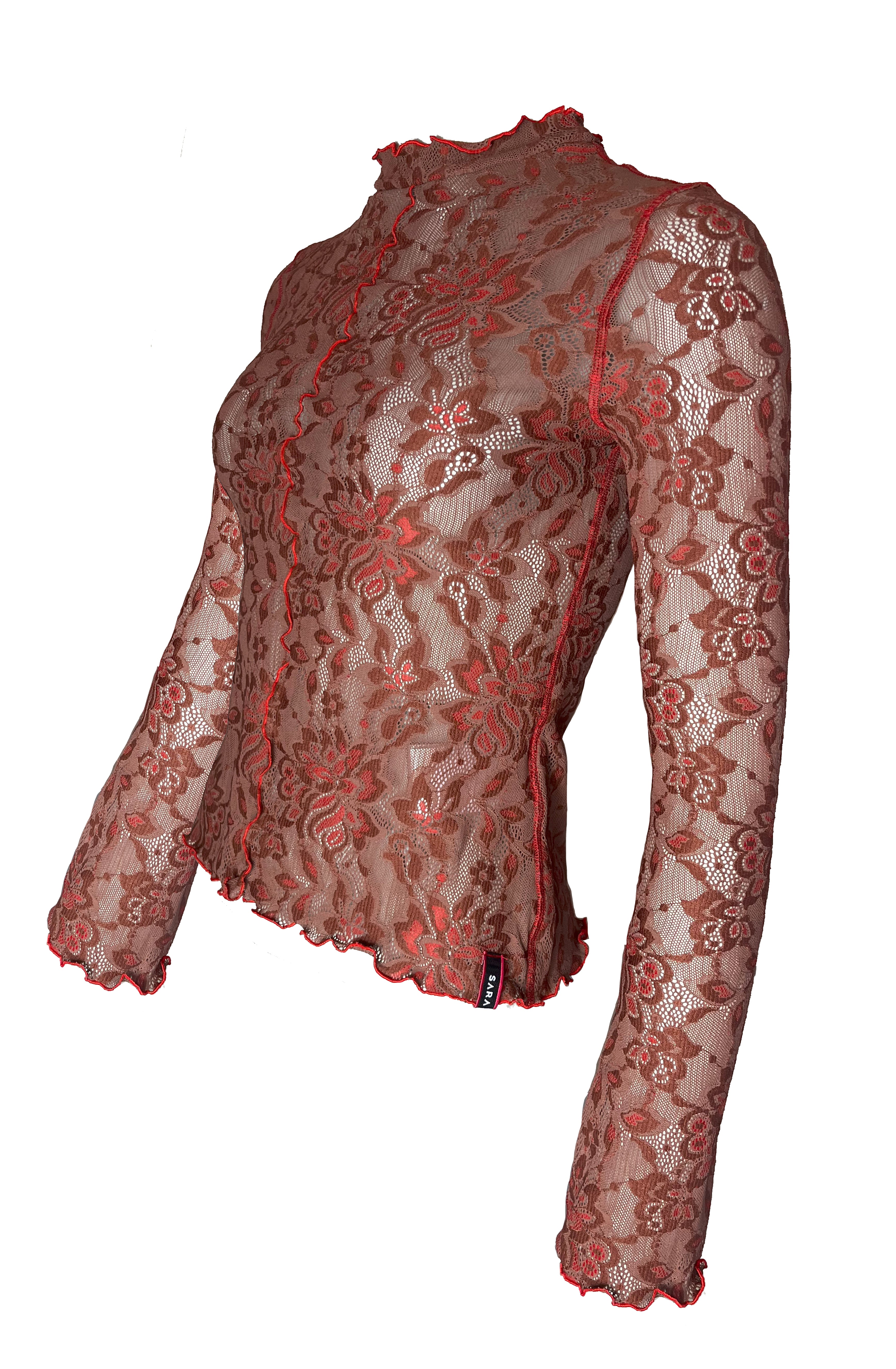 Shirt aus Textronic Spitze