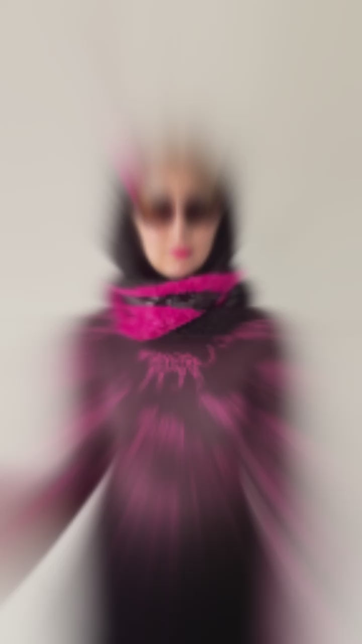 Balaclava Hoop Mütze | Black/Pink