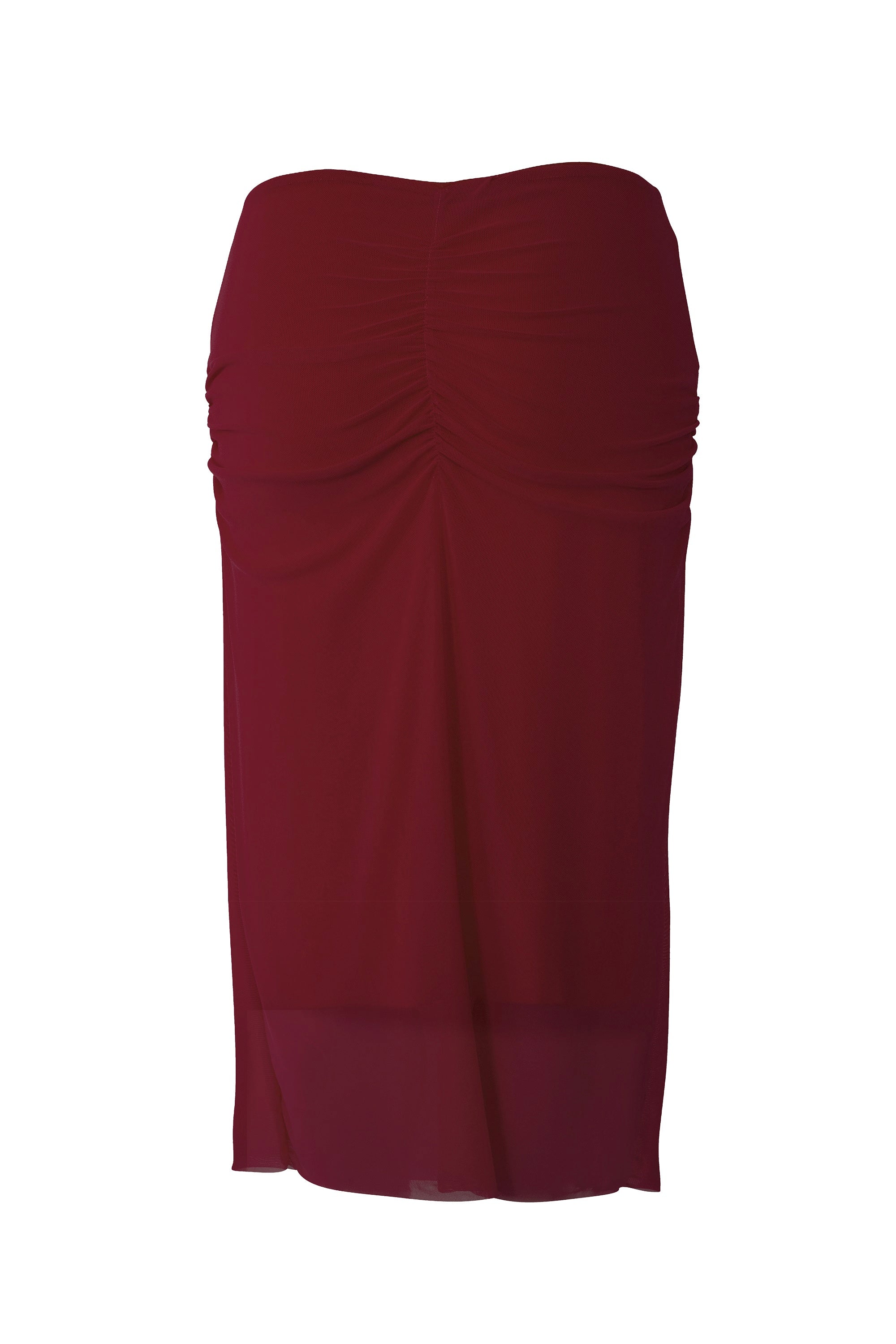 Geraffter Mesh-Rock Burgundy